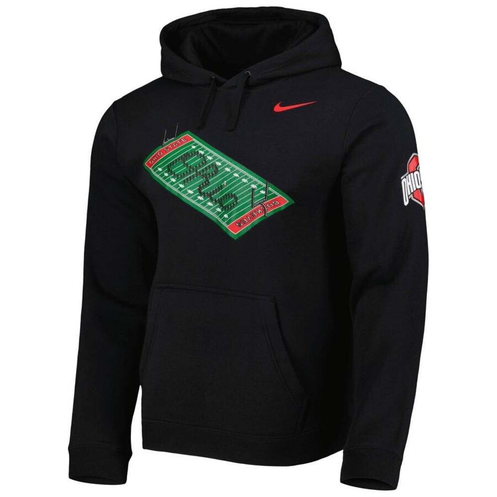Nike Ohio State Buckeyes Mens Black Traditions Long Sleeve Hoodie
